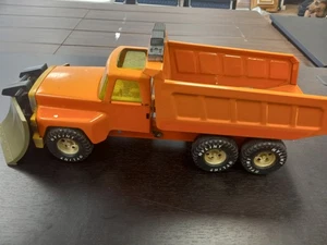 Funrise Orange Double Plow Truck, Pressed Steel Toy Truck Read Desc. - Picture 1 of 3