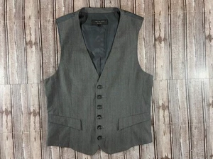 Rag & Bone Linen Cotton Blend Vest Waistcoat Grey Size 40 / M USA Made NWOT - Picture 1 of 5