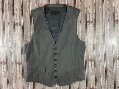 Rag & Bone Linen Cotton Blend Vest Waistcoat Grey Size 40 / M USA Made NWOT - Image 1 of 4