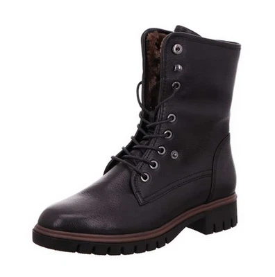 Regarde le Ciel Stiefelette Justina Schwarz Glatt Leder Schnürstiefelette Boot