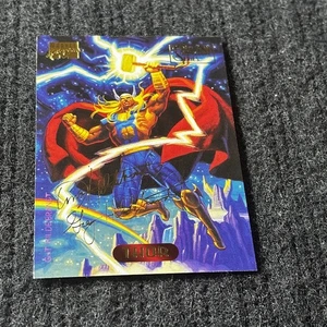 Marvel Thor 1994 Masterpieces Fleer 124 Signed Autograph - Picture 1 of 3