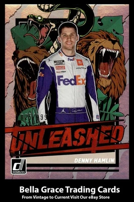 2023 Panini Donruss Racing Denny Hamlin #U6 Holo 25/199 Unleashed - Image 1 of 2