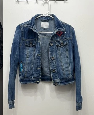 Chaqueta Denim Delia’s Y2K con Detalles Bordados Talla S Foto 1 de 4