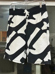 G-Star RAW Denim Shorts M Abstract Print Black White Streetwear - Picture 1 of 7