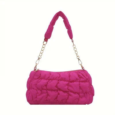 Bolso de Hombro 4 Colores Acolchado Nylon Damas Daños Detalles Manchado en el Lado 49 Foto 1 de 4