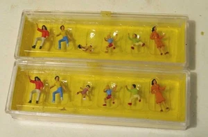 Lot of 2 Preiser #0652 HO Scale “Merry‑Go‑Round Riders” Figures – 2 Sets of 6 - Picture 1 of 2