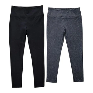 Bundle of 2 Pair of Bula Heavyweight Base Layer Leggings Black Gray Sz 8 - Picture 1 of 14