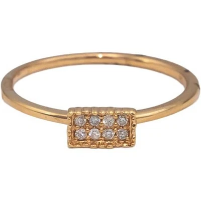 18k Rose Gold VS Round Diamond Band Ring 0.07CT Size 6 - Image 1 of 4