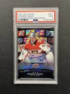 2021-22 UD Allure Spencer Knight RC Control Room Rookie Auto SSP PSA 9 (POP 2) - Picture 1 of 3