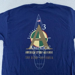 Vintage America3 Shirt Large America’s Cup Defense San Diego Sailing 90s 1992 - Picture 1 of 9