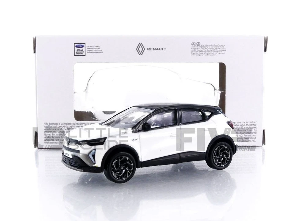 RENAULT CAPTUR ESPRIT ALPINE 2024 PEARL WHITE & BLACK 1 64 Norev Auto Stradali N