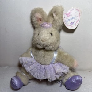 Russ Berrie Glimmers Bunny Rabbit Soft Plush Toy With Tags Ballerina 7” - Picture 1 of 18