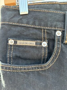 Calvin Klein Designer Jeans Women’s Sz 8 32” L Black Overdye 5 Pocket Boot Leg - Picture 1 of 8