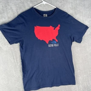 The North Face Shirt Mens M Medium Blue Short Sleeve Backyard Project USA Made - Picture 1 of 6