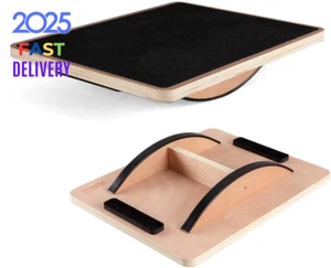 Rocker Balance Board for Core Strength & Stability, Non-Slip Wobble Board with P - Picture 1 of 12