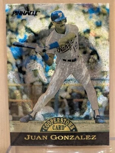 1993 Pinnacle COOPERSTOWN DUFEX #25Juan Gonzalez Rangers RARE HISTORIC INSERT - Picture 1 of 2