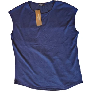 FORCAST Top Size Large Navy Blue Sleeveless High Neck Women BRAND NEW - Picture 1 of 4