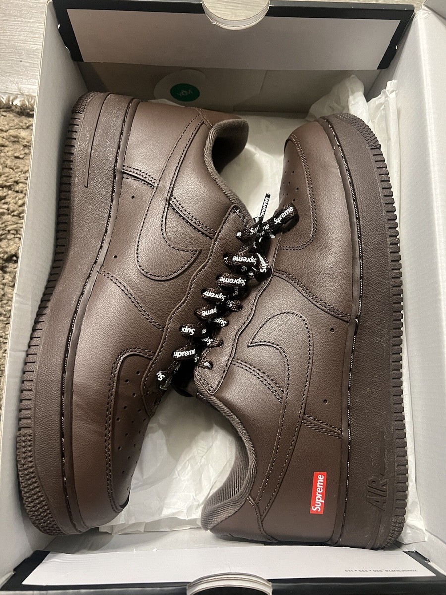 Nike Supreme x Air Force 1 Low Box Logo - Baroque Brown for Nike Supreme x Air Force 1 Low Box Logo - Baroque Brown for