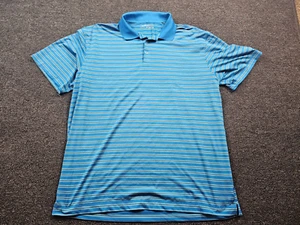Nike Golf Dri Fit Herren Gr. XL Polo blau gestreift Shirt - Bild 1 von 6