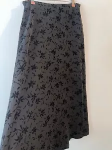 Bohemian Skirt Grey Jones New York Smart Vintage Retro Long Work Stretch Size 10 - Picture 1 of 9