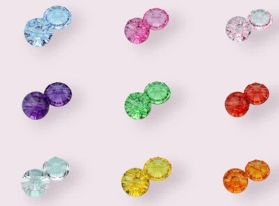12mm Acrylic Crystal Style Gem Buttons Knitting Replace Many Colour Choices - Image 1 of 4