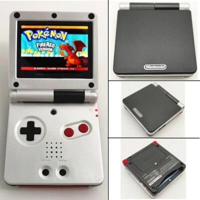 Black White Special Game Boy Advance GBA SP Console AGS 101 Brighter Backlit - Image 1 of 4