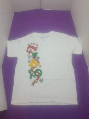 Medium New Youth Premium Gildan Christmas Xmas Holiday Graphic White Shirt - Image 1 of 4