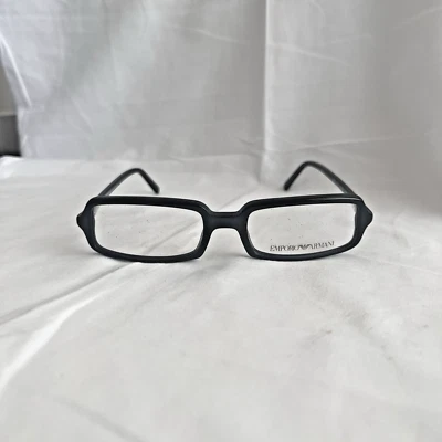 Emporio Armani 681 Gafas Negras Italia 49-17 Marco Solo Nuevo Antiguo Stock Foto 1 de 4