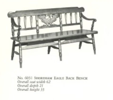 Cushman Colonial Creations Shoreham Eagle Back Bench No. 6031 Cover