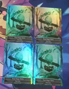 Wind Magic Stone x4 Foil Promo Cards FoW Force of Will TCG RL1605-2 - Picture 1 of 9