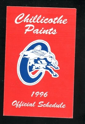 Chillicothe Paints 1996 Pocket Schedule SmarTView Frontier League - Image 1 of 2