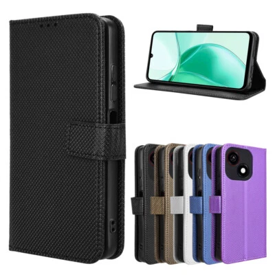 For ZTE Blade A35e /Z2466, Luxury Flip Leather Anti-slip Cover Wallet Stand Case - Image 1 of 4