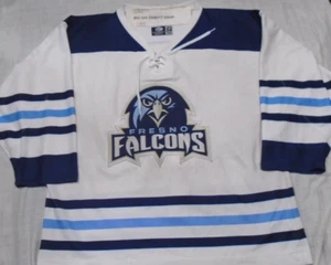 VINTAGE AUTHENTIC FRESNO FALCONS MINOR LEAGUE HOCKEY JERSEY ECHL 54 FIGHT STRAP - Picture 1 of 3