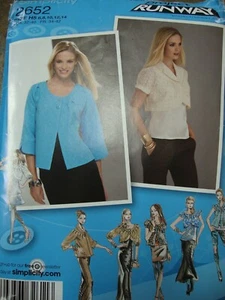 SIMPLICITY 2652 NEW UNCUT SEW PATTERN Miss JACKET Project Runway OOP Sz 6- 14 - Picture 1 of 1