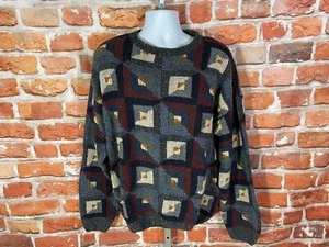 vintage 90s funky grandpa cosby sweater heavy 2XL Cosby chunky Northern Isles - Picture 1 of 4