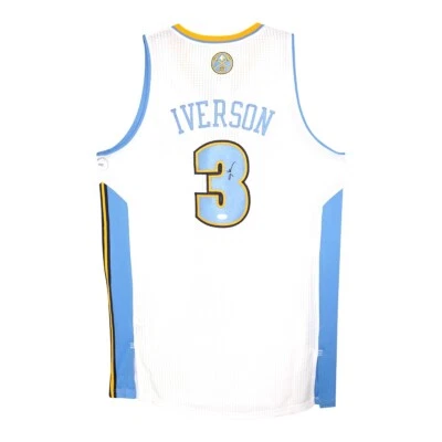 Allen Iverson signed Denver Nuggets Authentic On-Court Adidas Rev 30 Jersey JSA - Image 1 of 4