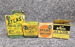 INCOMPLETE Vintage Atlas Arc Lids in Original Box 1940s 1950s Kerr - Picture 1 of 8