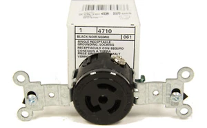 Leviton 4710 Locking Receptacle Black 15A 125V 2P 3W New - Picture 1 of 1