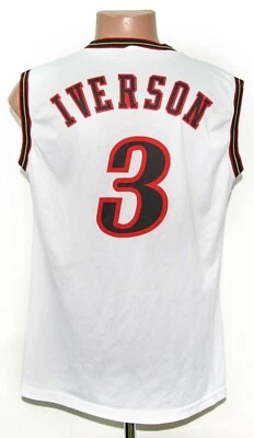 NBA PHILADELPHIA SIXERS BASKETBALL SHIRT CHAMPION M 3 IVERSON Foto 1 de 4