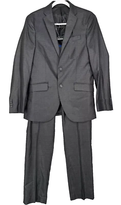 Kenneth Cole Suit Mens Size 36R 29x29 Gun Metal Slim Fit Ready Flex 2-Piece - Image 1 of 4
