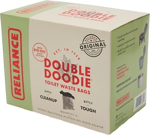 Reliance Products 2683-03 Doppel Doodie Toilettenabfallsäcke (6er Pack), schwarz - Bild 1 von 12