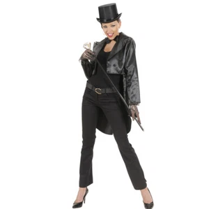 Damenfrack Satin schwarz S 34-36 Frack Damen Frauenfrack Kabarett Showgirl - Bild 1 von 7