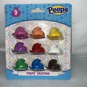 Peeps Chicks Shaped Crayons set of 9 crayons Peeps Crayons - Picture 1 of 1
