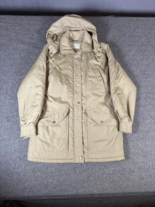 Structure Parka Jacket Mens Small Khaki Hooded Insulated Quilted Lining Coat - Picture 1 of 16