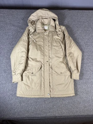 Structure Parka Jacket Mens Small Khaki Hooded Insulated Quilted Lining Coat - Image 1 of 4