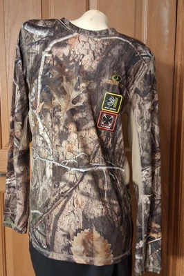 Mossy Oak Men's Long Sleeve Performance Tee Scent Control Size S (34-36) NWT - Image 1 of 4