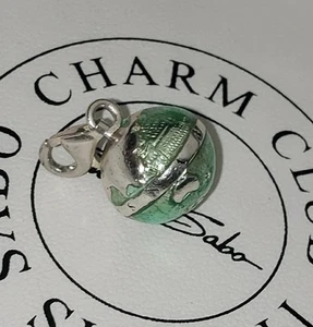 Thomas Sabo Green Enamel 3D World Globe Charm Pendant RRP£53.45 Genuine - Imagen 1 de 8