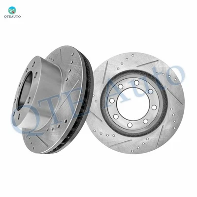 Rotores de disco de freio dianteiros perfurados 347 mm para 2005-2012 Ford F-350 Super Duty - Imagem 1 de 4