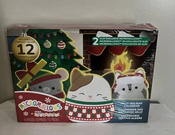 Squishmallows 2025 Micromallows 2.5” Holiday Advent Calendar 12 Pc Aldi