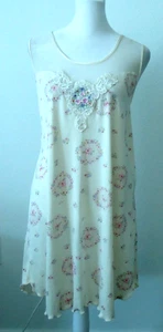 Vtg SECRETS TREASURES Women's Sleeveless Floral Nightgown Embroidery Size-XL - Picture 1 of 10